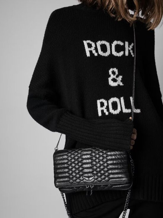 Zadig & Voltaire Handbags - Zadig & Voltaire - Rock iconic quilted black leather clutch / bag